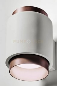 Syme applique da parete 2 luci attacco gx53 tonda rame in gesso e a...