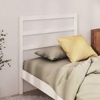 Testiera per Letto Bianca 95x4x100 cm in Legno Massello di Pino cod mxl 33894