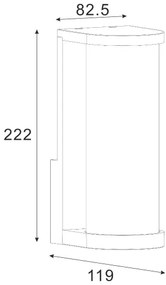 Zuma Line SJ15111- Applique da esterno TWILIGHT 1xE27/60W/230V IP44 nero