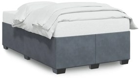 Giroletto Senza Materasso Grigio Scuro 120x200 Cm Velluto /