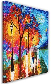 Quadro su tela, Autunno alberi paesaggio  Dimensioni Tappeti 80x120