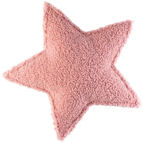 Cuscino per divano da bambini rosa con rivestimento in bouclé Star – Wigiwama