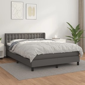 Giroletto A Molle Con Materasso Grigio 140x190 Cm İn Similpelle /