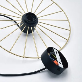 Lampadario a sospensione con filo MONTANA 1xE27/15W/230V diametro 30 cm oro/nero