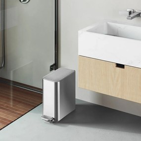 Cestino per rifiuti in acciaio con piedini in argento opaco 5 l - simplehuman