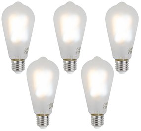 Set di 5 Lampadine LED Smart E27 dimmerabili ST64 Opaco 7W 806 lm 2700-6500K