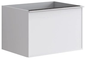 Mobile da bagno da fissare sotto lavabo L 60 x H 40 x P 45.5 cm bianco laccato, 2 cassetti Pixel frame