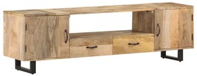 Mobile Porta Tv 160x30x45 Cm İn Legno Massello Di Mango /