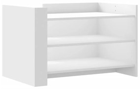 Tavolino da salotto bianco 80x50x50 cm in legno multistrato