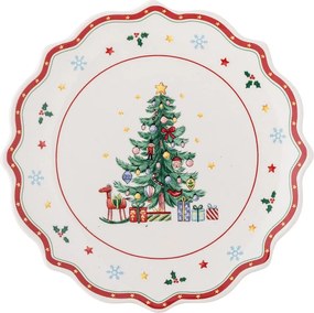 Piatto da portata rosso/color crema in ceramica a tema natalizio ø 17 cm Naive – Bloomingville