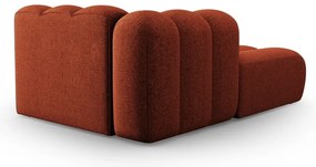 Chaise longue componibile color mattone (con penisola a sinistra) Lupine – Micadoni Home