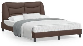 Giroletto con luci led marrone 140x190 cm in similpelle