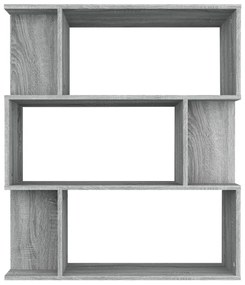 Libreria/Divisorio Grigio Sonoma 80x24x96 cm Legno Multistrato