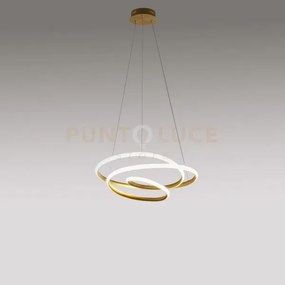 Diva s/p - lampadario a sospensione colore oro a led 3000k 1950lm 3...