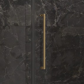 Porta doccia 140 cm battente e 2 fissi oro spazzolato | KT6000G - KAMALU