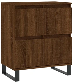 Credenza rovere marrone 60x35x70 cm in legno multistrato