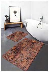 Set di tappetini per il bagno marroni in velluto 2 pz 60x100 cm – Mila Home