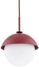 Argon 8296 - Lampadario a sospensione con filo CAPPELLO 1xE27/15W/230V rosso
