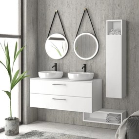 Mobile bagno 120cm con 2 cassetti e piano per lavabo appoggio EL-120P - KAMALU