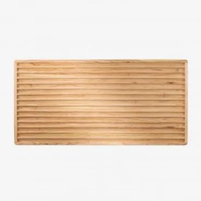 Testiera per letto da 150 cm in legno Deleyna Marrone Legno Naturale - Sklum