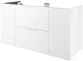 Mobile da bagno sotto lavabo SENSEA Neo Frame bianco laccato lucido L 120 x H 64 x P 48 cm 2 cassetti 2 ante, lavabo non incluso