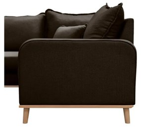 Divano angolare nero (angolo sinistro) Beata - Ropez