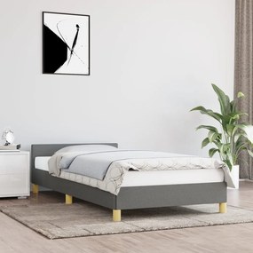 Giroletto Senza Materasso Grigio Scuro 100x200 Cm Tessuto /