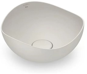 Lavabo da appoggio Ohtake irregolare in porcellana beige