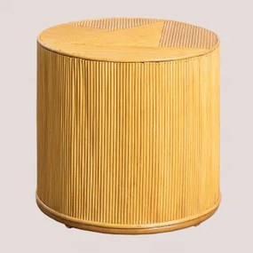Tavolo ausiliario in ratán (Ø50 cm) Balenty Marrone Rattan - Sklum