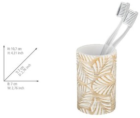 Tazza per spazzolino da denti in poliresina beige Terralba - Wenko