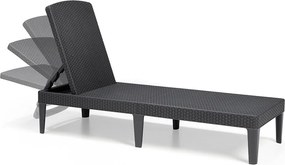 Lettino Prendisole da Giardino 187,5x58x29 cm in Resina Keter Jaipur Antracite...