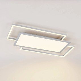 Lucande Ciaran plafoniera LED, rettangoli, CCT