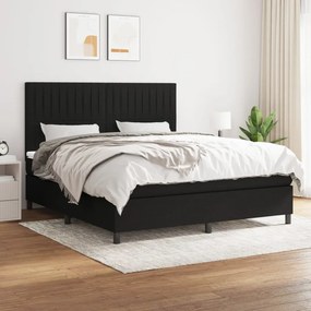 Giroletto A Molle Con Materasso Nero 160x200 Cm İn Tessuto /
