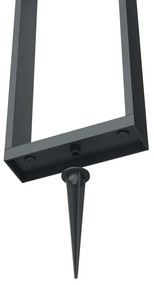 Paletto da giardino Solare Nero con Sensore di Mov. 80cm serie VELA Colore Bianco Naturale 4.000K