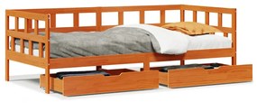 Divano Letto Con Cassetti Senza Materasso 90x190 Cm Legno /