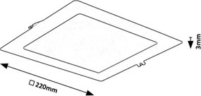 Rabalux 71265 - Lampada LED da incasso SHAUN LED/18W/230V 22x22 cm nero