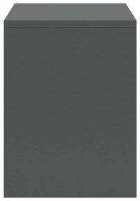 Comodini 2 pz grigio scuro 35x30x40 cm in pino massello