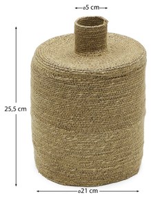 Kave Home - Vaso Salinas in fibre naturali con finitura naturale 30 cm