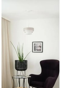 Brilagi - Lampadario a sospensione con filo ALASKA LUNETA 1xE27/15W/230V diametro 25 cm grigio/color crema