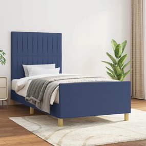 Giroletto Senza Materasso Blu 80x200 Cm İn Tessuto /