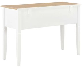 Scrivania Bianca 109,5x45x77,5 cm in Legno