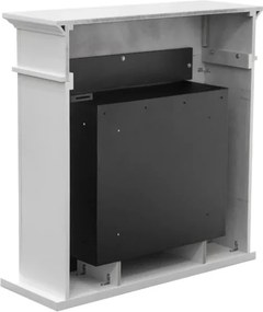 Camino a bioetanolo biocamino da terra JEFFERSON Bianco L 89,5 x H90,5 x P28