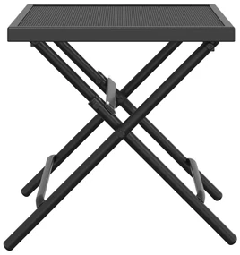 Tavolo da giardino pieghevole antracite 38x38x38cm rete acciaio