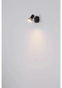Globo 57917-1N - Faretto da parete MASON 1xGU10/25W/230V nero/argento