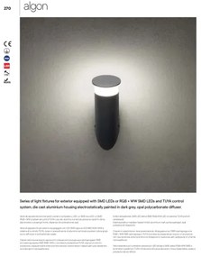 Redo 90073 - Applique a LED da esterno ALGON LED/9W/230V IP65 nero