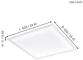 Eglo 96154 - Pannello LED da soffitto SALOBRENA LED/40W/230V