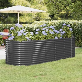 Letto Da Giardino İn Acciaio A Polvere 249x100x68 Cm Antracite /