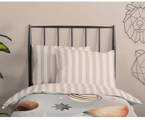 Set copripiumino e federa da bambini greige in cotone per letto singolo 140x200 cm Explore – Good Morning