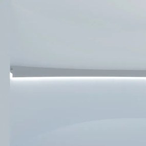 Cornice Pitturabile Squadrata per Pareti Curve per Strisce LED - 2m Variante Lunghezza 2 Metri