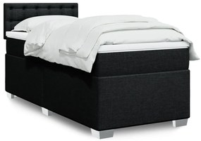Giroletto A Molle Con Materasso Nero 100x200 Cm İn Tessuto /